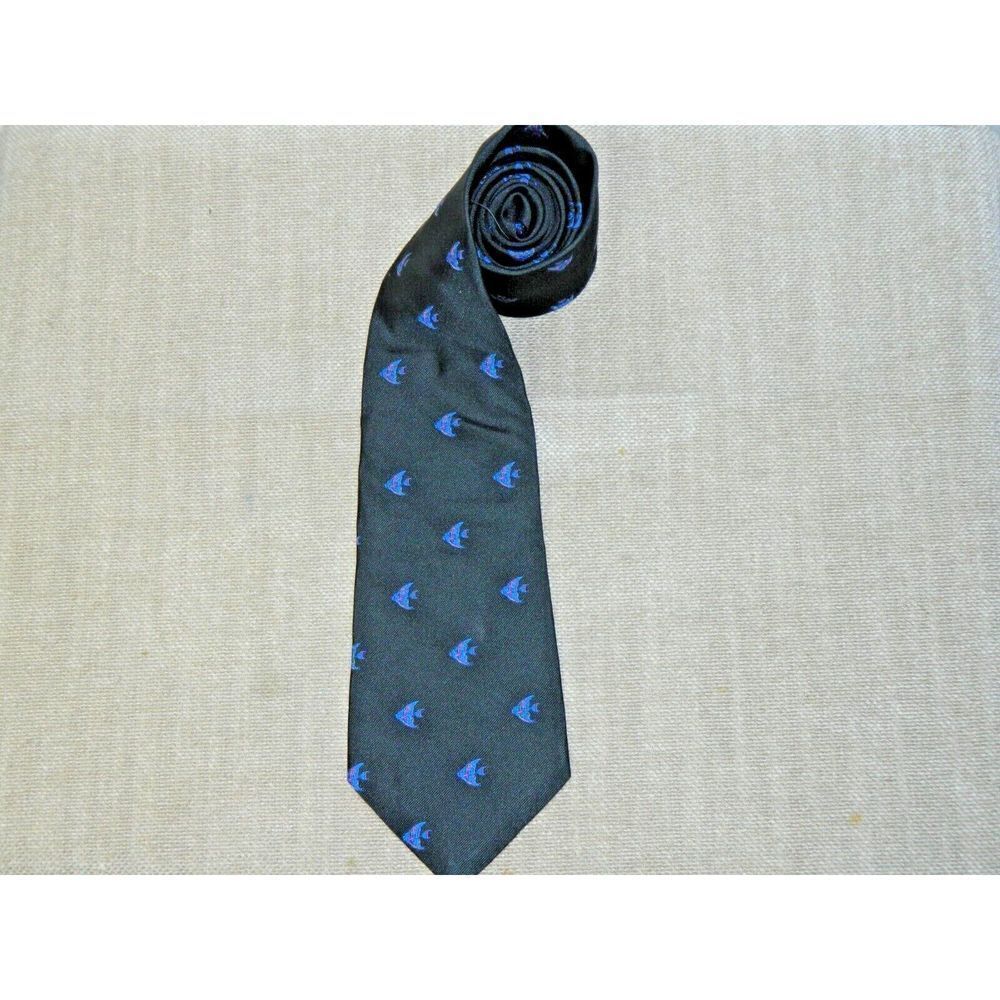 Polo Ralph Lauren‎ Necktie Tie Men Blue Angelfish